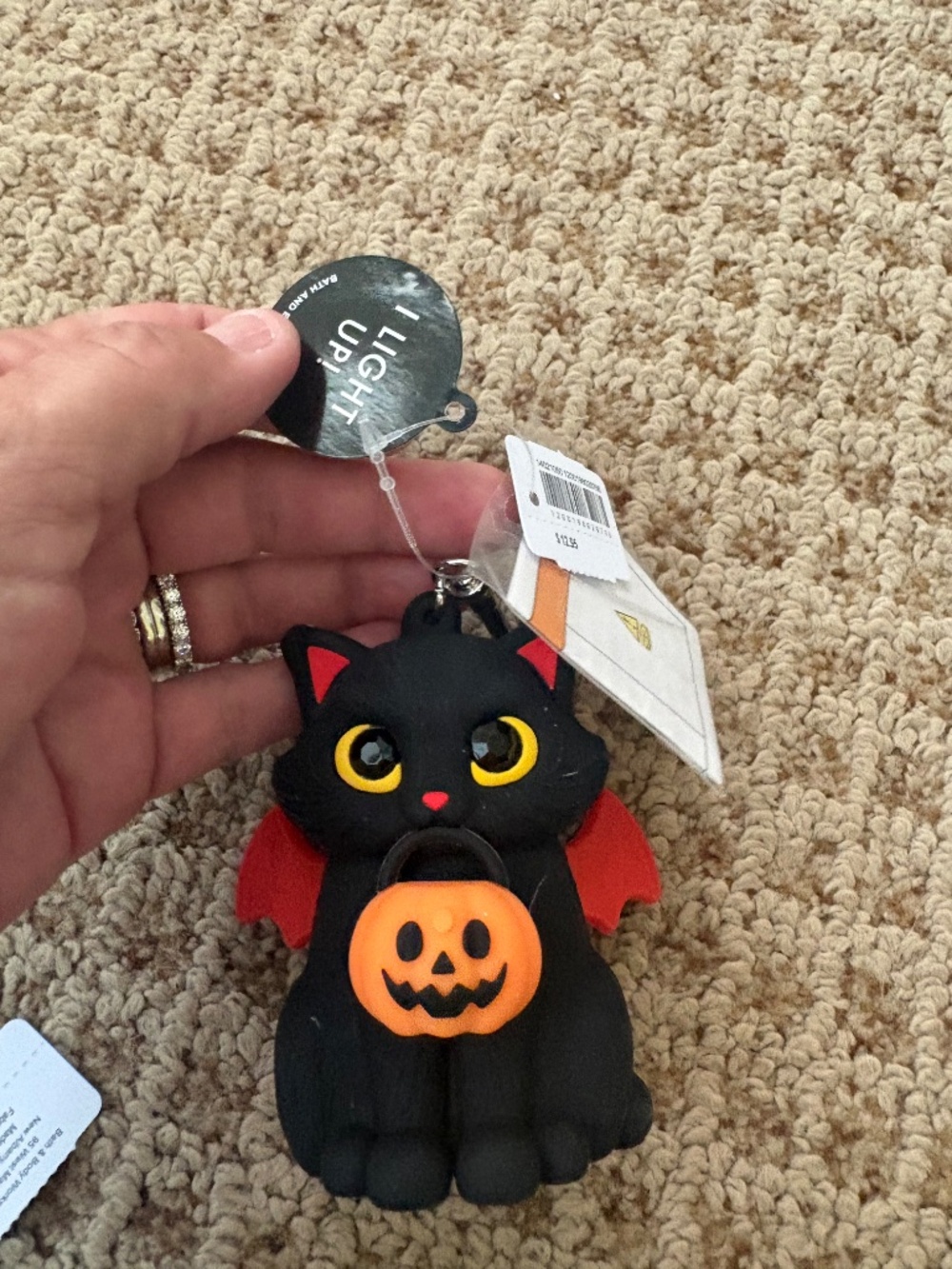BNWT Bath & Body Works Light-Up Spooky Kitty PocketBac Holder Black Cat - Picture 2 of 3